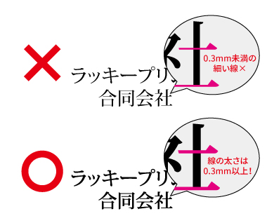 線幅0.3mm以上で作成