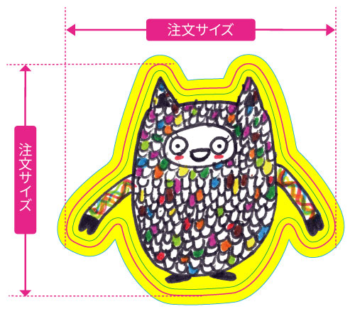 ステッカーの仕上げ